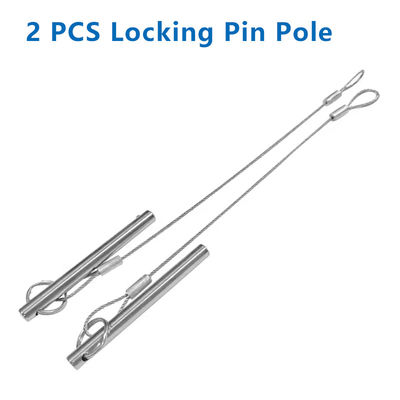 2 PCS Fermeture insérée en fermeture pour la tige en fibre de carbone S'adapte à tous les poteaux d'arpentage Boulon nez 55 mm Longueur tige diamètre 6 mm