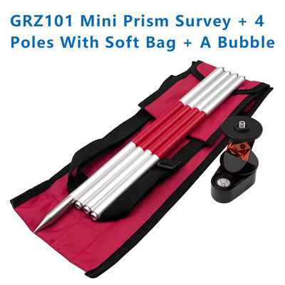 Nouveau mini prisme à 360 degrés pour la station totale SWISS TYPE Remplacer GRZ101 Mini prisme d'enquête + 4 pôles avec un sac doux + une bulle