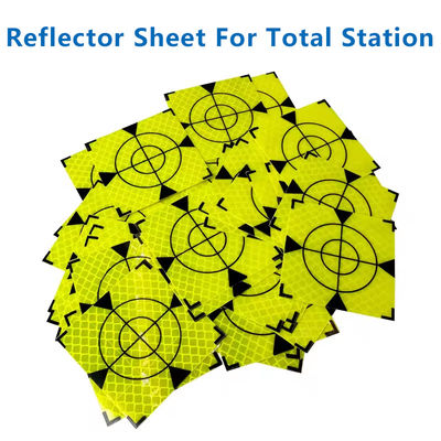 100 pièces Taille 60 mm 20 30 40 50 80 Feuille de réflecteur pour l'enquête de la station totale Géographie Triangle vert fluorescent autocollant réfléchissant