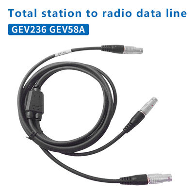 Cable d'alimentation de données en forme de Y 8-PIN pour GEV236 GEV58A Connexion radio sans fil à la station totale et à la batterie externe