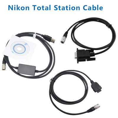 Cable de téléchargement de données d'interface PDA 6 PIN USB RS232 pour la station totale Nikon