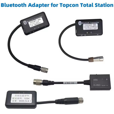 Adaptateur Bluetooth pour TOP CON Station totale 6 broches 6 trous avec chargeur et câble Systèmes Android et iOS